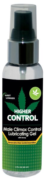 Higher Control Male Climax Control Lubricating Gel With Hemp - 2 Fl. Oz. - 60 ml