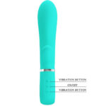 Thomas Super Soft Silicone Rabbit Vibrator - Turquoise - Image 2