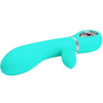 Thomas Super Soft Silicone Rabbit Vibrator - Turquoise - Image 5