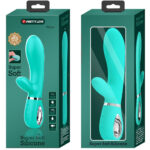 Thomas Super Soft Silicone Rabbit Vibrator - Turquoise - Image 6