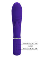 Prescott Super Soft Rabbit Silicone Vibrator - Purple - Image 4