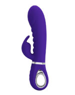 Prescott Super Soft Rabbit Silicone Vibrator - Purple - Image 5