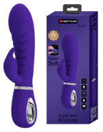 Prescott Super Soft Rabbit Silicone Vibrator - Purple - Image 7