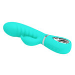 Prescott Super Soft Rabbit Silicone Vibrator - Vibrator -Teal - Image 4