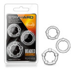 Stay Hard - Beaded Cock Rings - 3 Pack - Clear - Image 2