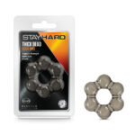 Stay Hard - Thick Bead Cock Ring - Black - Image 3