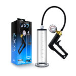 Performance - Vx7 Vacuum Penis Pump With Brass Trigger  Pressure Gauge - Clear