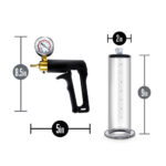 Performance - Vx7 Vacuum Penis Pump With Brass Trigger  Pressure Gauge - Clear - Image 2