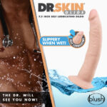 Dr. Skin Glide - 7.5 Inch Self Lubricating Dildo - Vanilla - Image 5