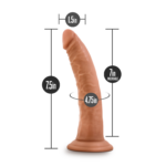 Dr. Skin Glide 7.5 Inch Self Lubricating Dildo - Mocha - - Image 2
