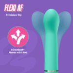 Aria - Flirty Af 2.0 - Rechargeable Vibe - Teal - Image 2