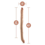 Dr. Skin Plus - 16.5 Posable Double Dong - Beige - Image 2