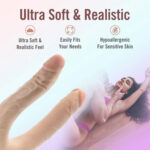 Dr. Skin Plus - 16.5 Posable Double Dong - Beige - Image 3