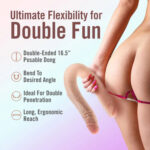 Dr. Skin Plus - 16.5 Posable Double Dong - Beige - Image 5