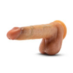 Renaissance - Davinci - 8 Inch Sliding Foreskin Dildo With Squeezable Balls - Tan - Image 3