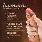 Renaissance - Davinci - 8 Inch Sliding Foreskin Dildo With Squeezable Balls - Tan - Image 4