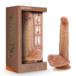 Renaissance - Davinci - 8 Inch Sliding Foreskin Dildo With Squeezable Balls - Tan - Image 2