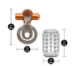 Stay Hard Vibrating Cock Ring Set With Sleeve Textured Sheath - Image 3