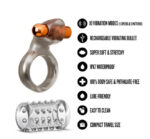 Stay Hard Vibrating Cock Ring Set With Sleeve Textured Sheath - Image 3