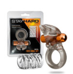 Stay Hard Vibrating Cock Ring Set With Sleeve Textured Sheath - Image 2