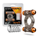 Stay Hard Vibrating Cock Ring Set With Dual Bullets Textured Sheath - Image 2