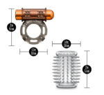 Stay Hard Vibrating Cock Ring Set With Sleeve Textured Sheath - Image 3