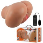 Luna Realistic Vagina and Ass Vibrator - Tan - Image 2
