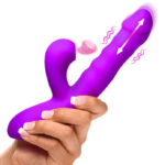 Thrusting and Sucking Rabbit Vibrator - Purple - Image 4