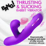 Thrusting and Sucking Rabbit Vibrator - Purple - Image 5