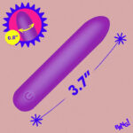 Tapered Flexible Silicone Bullet - Purple - Image 2