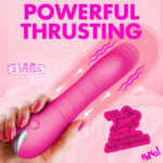 Thrusting Silicone Dildo - Pink - Image 3