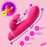 Come Hither Silicone Rabbit Vibrator - Pink - Image 3