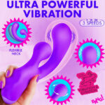 Gyro Rabbit Silicone Vibrator - Purple - Image 2
