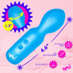 18x Vibrating Silicone Mini Wand - Blue - Image 2