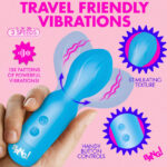 18x Vibrating Silicone Mini Wand - Blue - Image 3
