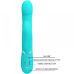 Falin Rabbit Vibrator Pearls - Turquoise - Image 5