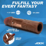 Jock 1.5 Silicone Penis Extension Sleeve - Dark - Image 3