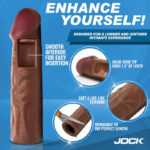 Jock 1.5 Silicone Penis Extension Sleeve - Dark - Image 4