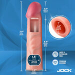 Jock 1.5 Silicone Penis Extension Sleeve - Light - Image 2