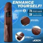 Jock Vibrating Penis Extension with Remote - Dark - Image 4
