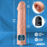 Jock Vibrating Penis Extension with Remote - Light - Image 2