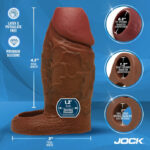 Jock Silicone Penis Extension Sleeve - Dark - Image 4