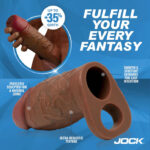 Jock Silicone Penis Extension Sleeve - Dark - Image 3