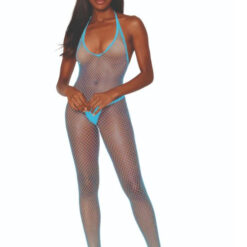 Diamond Net Bodystocking Dmd - Os - Turquoise