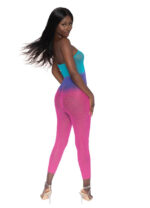 Seamless Mesh Bodystocking - Os - Neon Rainbow - Image 2