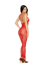 Rhinestone Bodystocking Dmnd - One Size - Poinsettia - Image 2