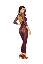 Bodystocking Gown and Shrug Dmnd - One Size - Cherry Lacquer - Image 2
