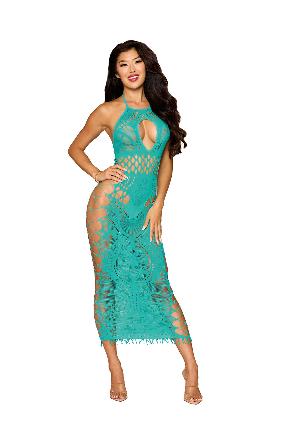 HODG-0524AQOS.jpg Bodystocking Gown Dmnd - One Size - Agate - Image 1