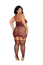 Garter Slip Dmnd - Queen Size - Cherry Lacquer - Image 2