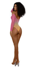 Ombre Net Bodystocking - Os - Tropical Peach - Image 2